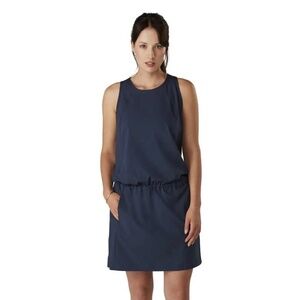 Arc'Teryx Contenta Navy Cinch Waist Lightweight Shift Dress Sz L‎